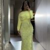 فساتين سهرة لون أصفر