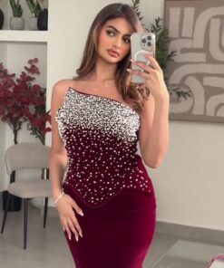 فستان سهرة جوخ شتوي