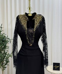 Alternative view of فستان سهرة أسود دانتيل