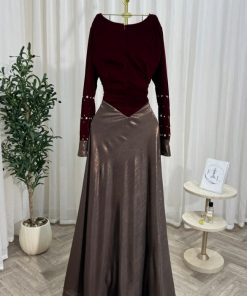 Alternative view of فستان مخمل شتوي