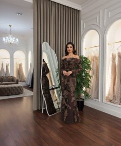 فستان سهرة مخمل