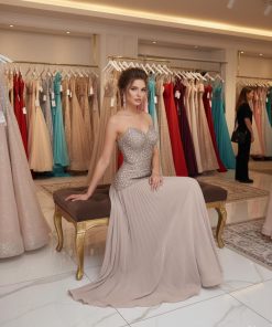 فساتين سهرة بلون وردي