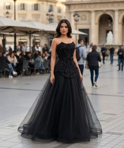 فستان سهرة لون أسود