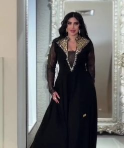 فستان سهرة أسود دانتيل