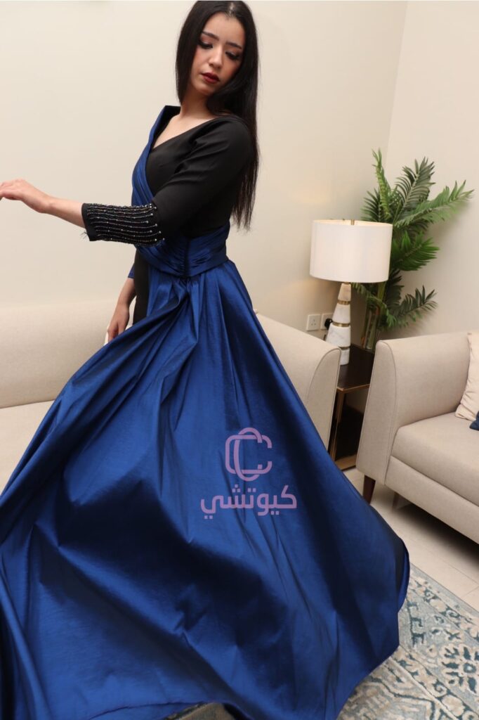 ⁦فساتين سهرة لون أسود⁩ - الصورة ⁦4⁩