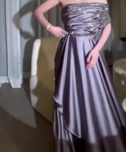 Alternative view of جديد فساتين سهرة نااعم  دبل كلوووش + كرستال راااقي معا الحزام