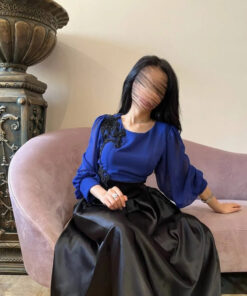 فستان سهرة ب اكمام طويلة