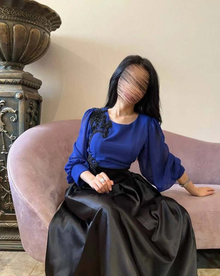فستان سهرة ب اكمام طويلة