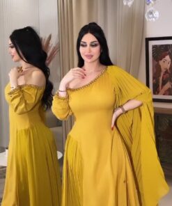 فستان لون اصفر