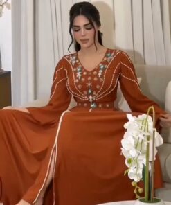 فستان لون برتقالي