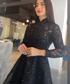 فستان لون اسود جميل