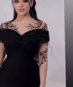 فستان لون أسود جذاب