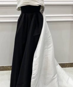 فستان اسود بذيل الفساتين