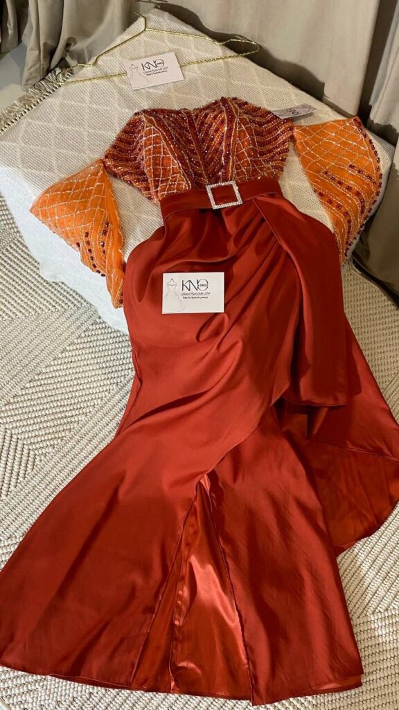 ⁦فساتين لون برتقالي⁩ - الصورة ⁦3⁩