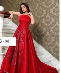 فساتين سهرة لون احمر جميل