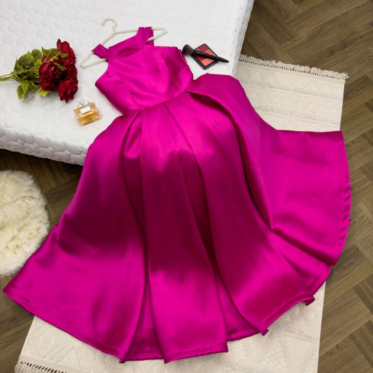 ⁦فساتين سهرة لون فوشي⁩ - الصورة ⁦3⁩