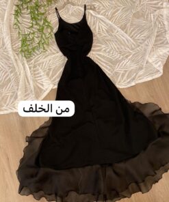 Alternative view of فستان لون اسود كريب