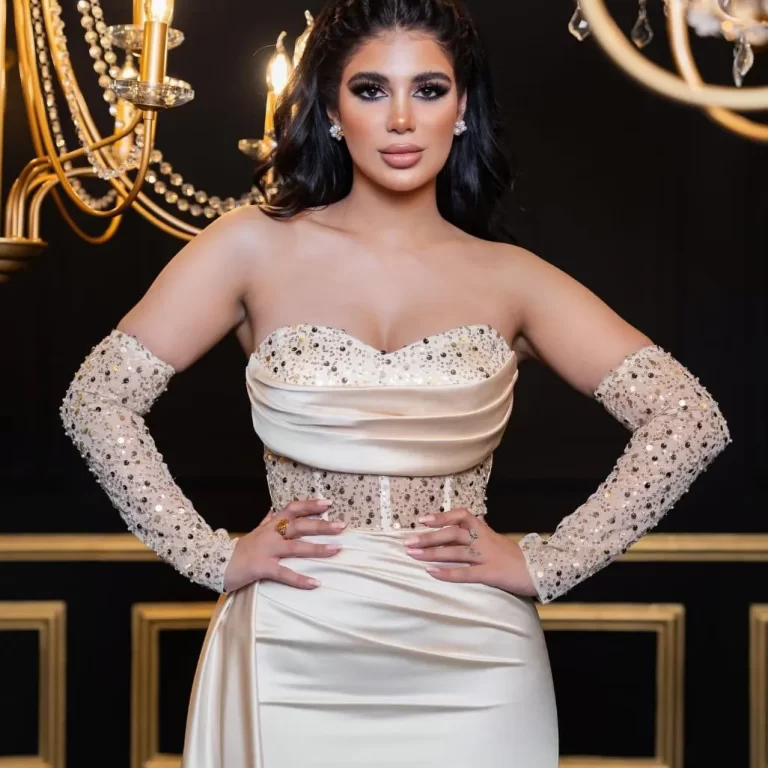 ⁦فساتين لون بيج⁩ - الصورة ⁦4⁩