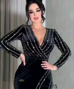 فساتين سهرة قطيفة