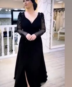 فستان ناعم لون اسود
