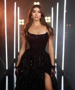 فساتين سهرة لون اسود جميل
