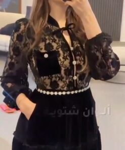 فساتين سهرة جوخ دانتيل