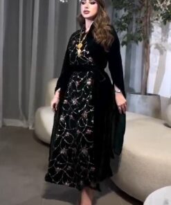 فستان سهرة شمواه تطريز كمبيوتر