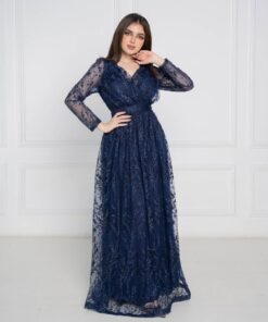فساتين سهرة تل اصلي تتطريز