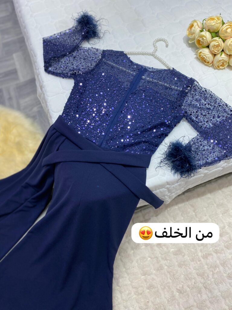 ⁦فساتين للسهرات لون كحلي⁩ - الصورة ⁦3⁩