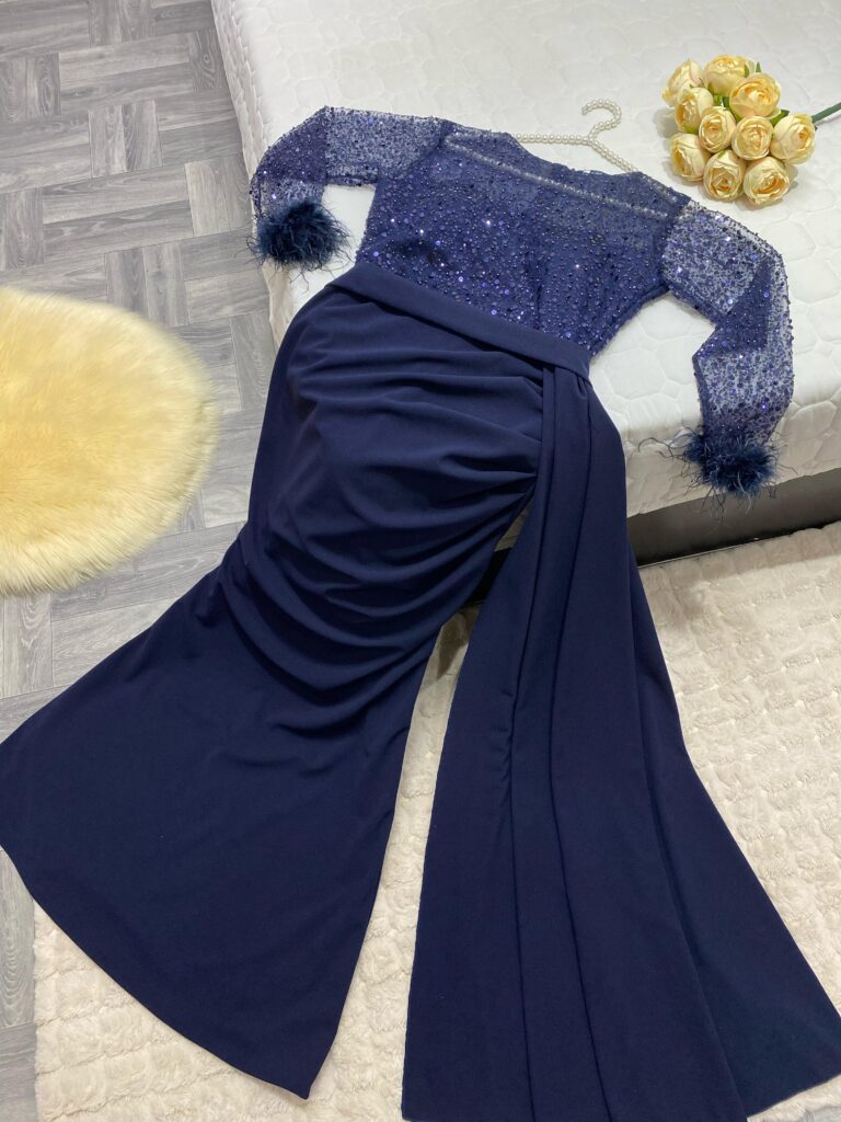 ⁦فساتين للسهرات لون كحلي⁩ - الصورة ⁦2⁩