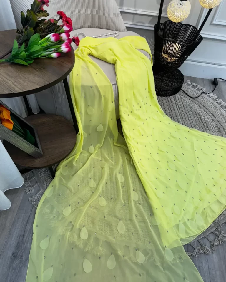 ⁦فساتين سهرة لون ليموني⁩ - الصورة ⁦5⁩