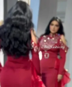 فساتين سهرة لون احمر