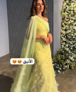 فساتين سهرة لون ليموني