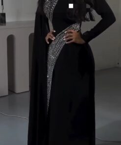 فستان اسود طويل