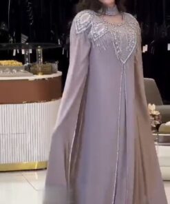 فستان سهرة طويل قطعتين