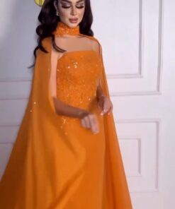فساتين سهرة لون اورانج