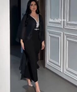 فستان سهرة أسود ناعم