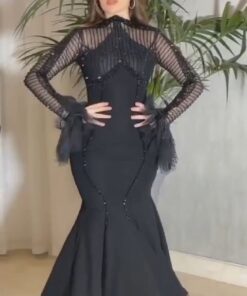 فستان سهرة أسود جميل