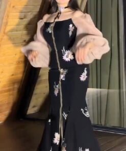 فستان سهرة اسود أنيق