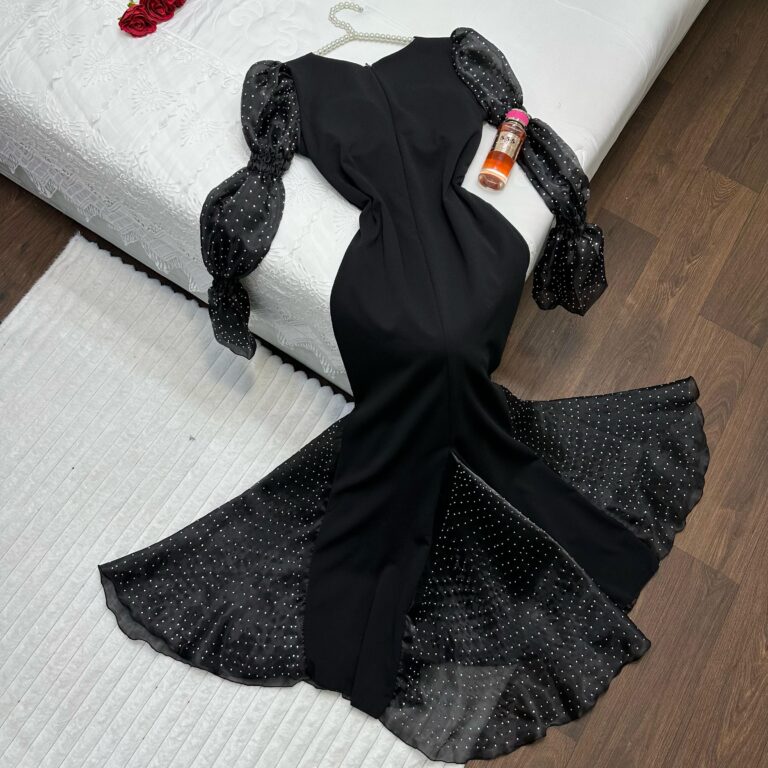⁦فستان سهرة اسود جميل وانيق⁩ - الصورة ⁦3⁩