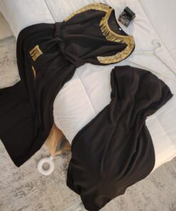 Alternative view of جلابية أسود كريب