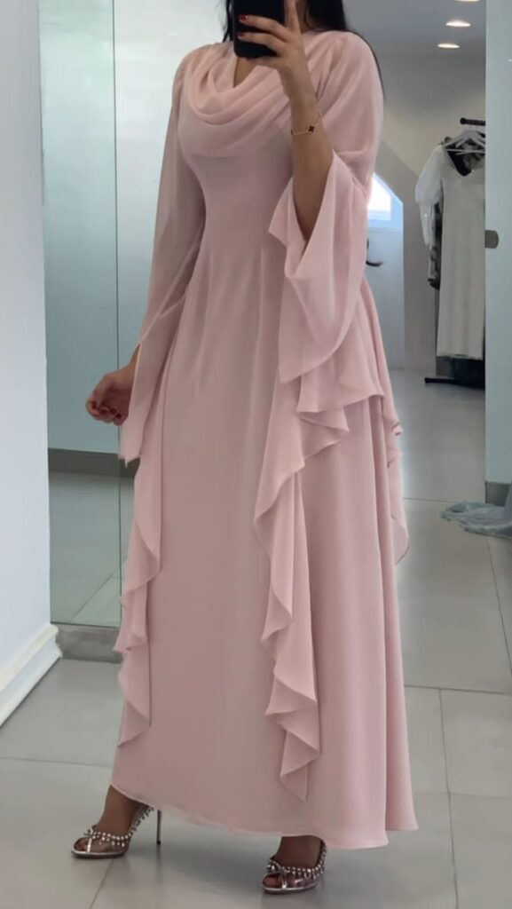 ⁦فستان سهرة لحمي ناعم⁩ - الصورة ⁦5⁩