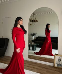 فساتين سهرة كريب استريتش