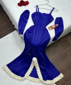 فساتين سهرة لون ازرق