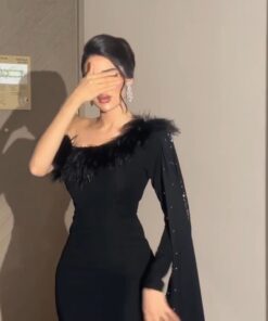 فساتين سهرة كريب استريتش