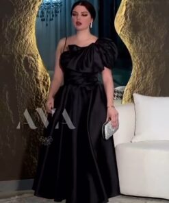 فستان اسود ناعم