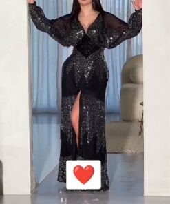 فستان سهرة أسود