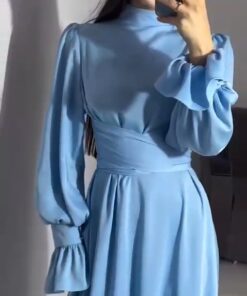 فساتين سهرة لون سماوي