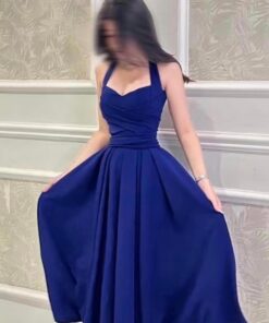 فستان سهرة لون نيلي