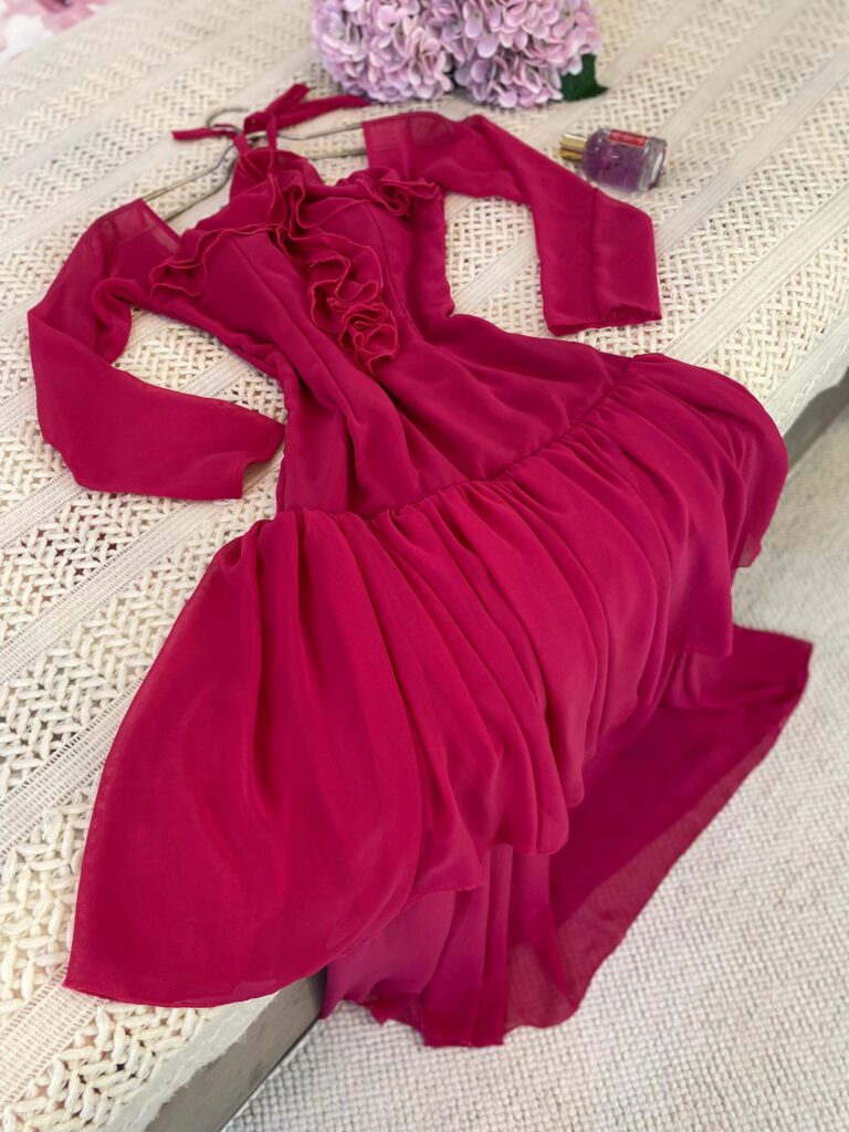 ⁦فساتين سهرة لون فوشي⁩ - الصورة ⁦2⁩